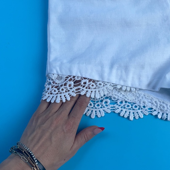 Love Ady Women's White Back Zip Lace French Knickers Mini Short Size Small - Picture 3 of 6